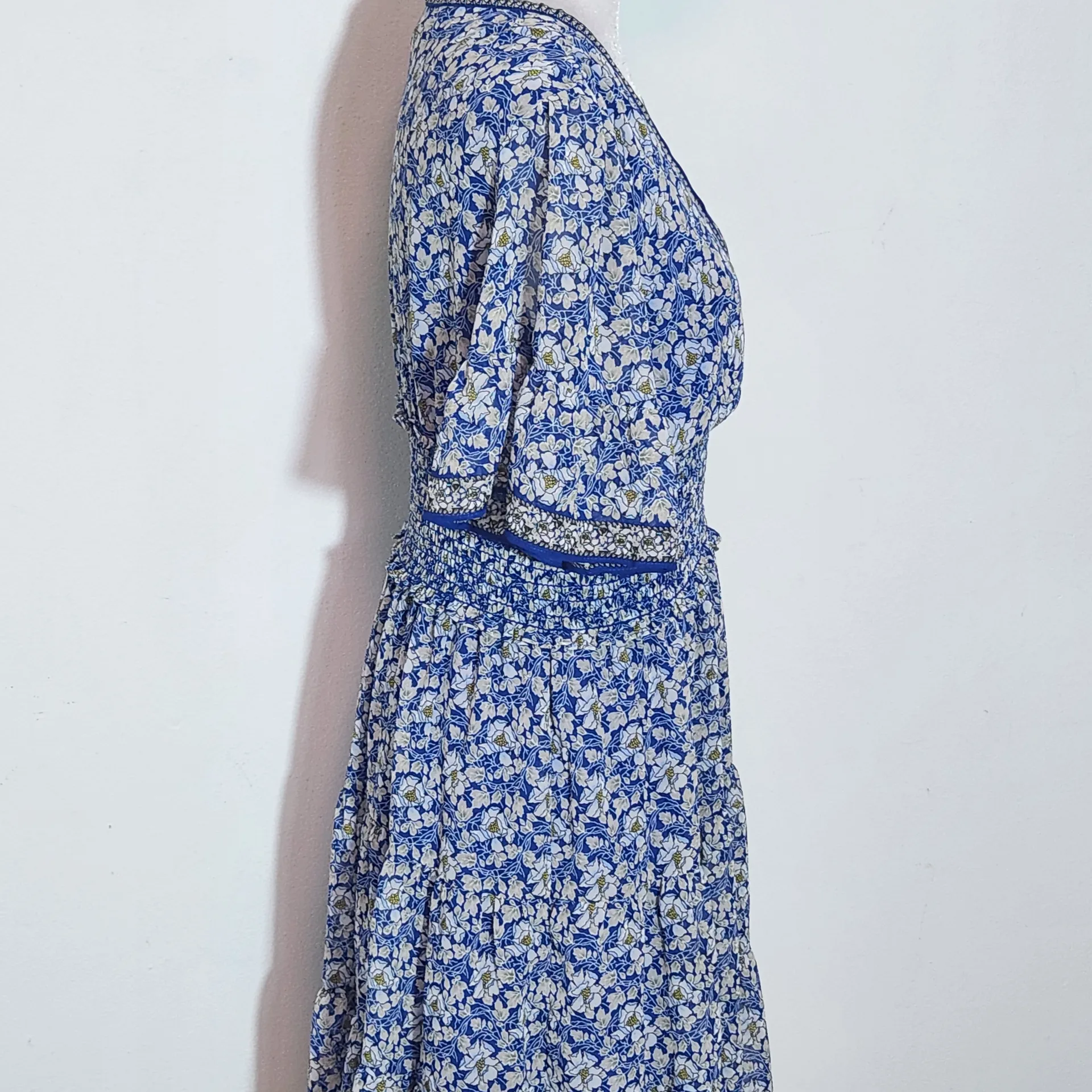 Max Studio Blue Floral Mini Dress Size Small Wedding Guest Dress - Image 6