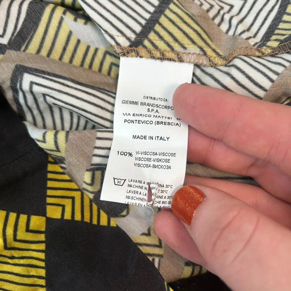 Caliban Brown Diamond Pattern Long Sleeve Shift Dress C18 - Image 5