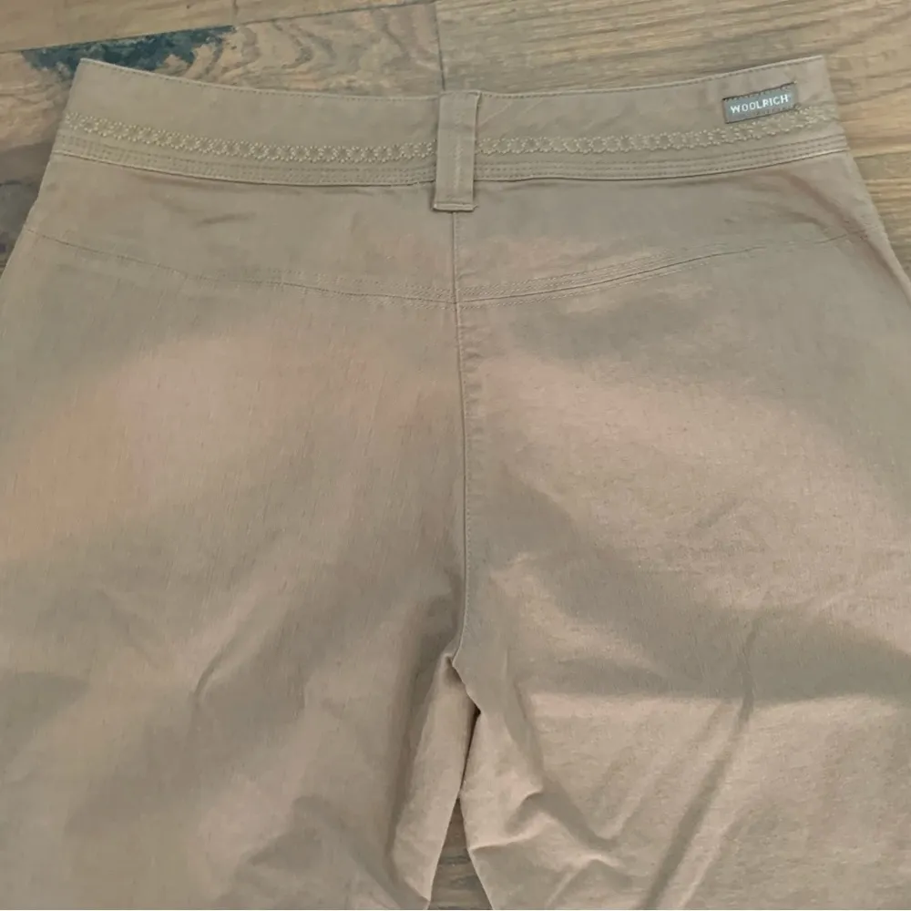 Woolrich Dark Khaki Cropped Capri Cotton Pants Size 4 - Image 4
