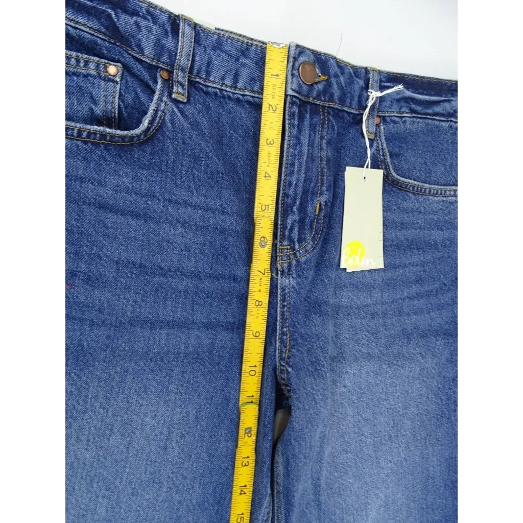 NWT BODEN WASHED INDIGO STRAIGHT LEG BOYFRIEND JEANS‎ SIZE US 6 R (UK 10R) Blue - Image 11
