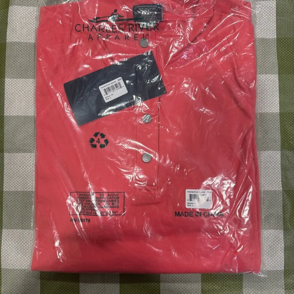 Charles River Apparel Women’s Falmouth Pullover- Salmon- Size Large- NWT - Image 4