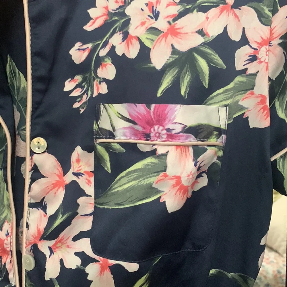 Onesie romper pj pajamas loungewear floral nightgown sleep tropical outfit - Image 3