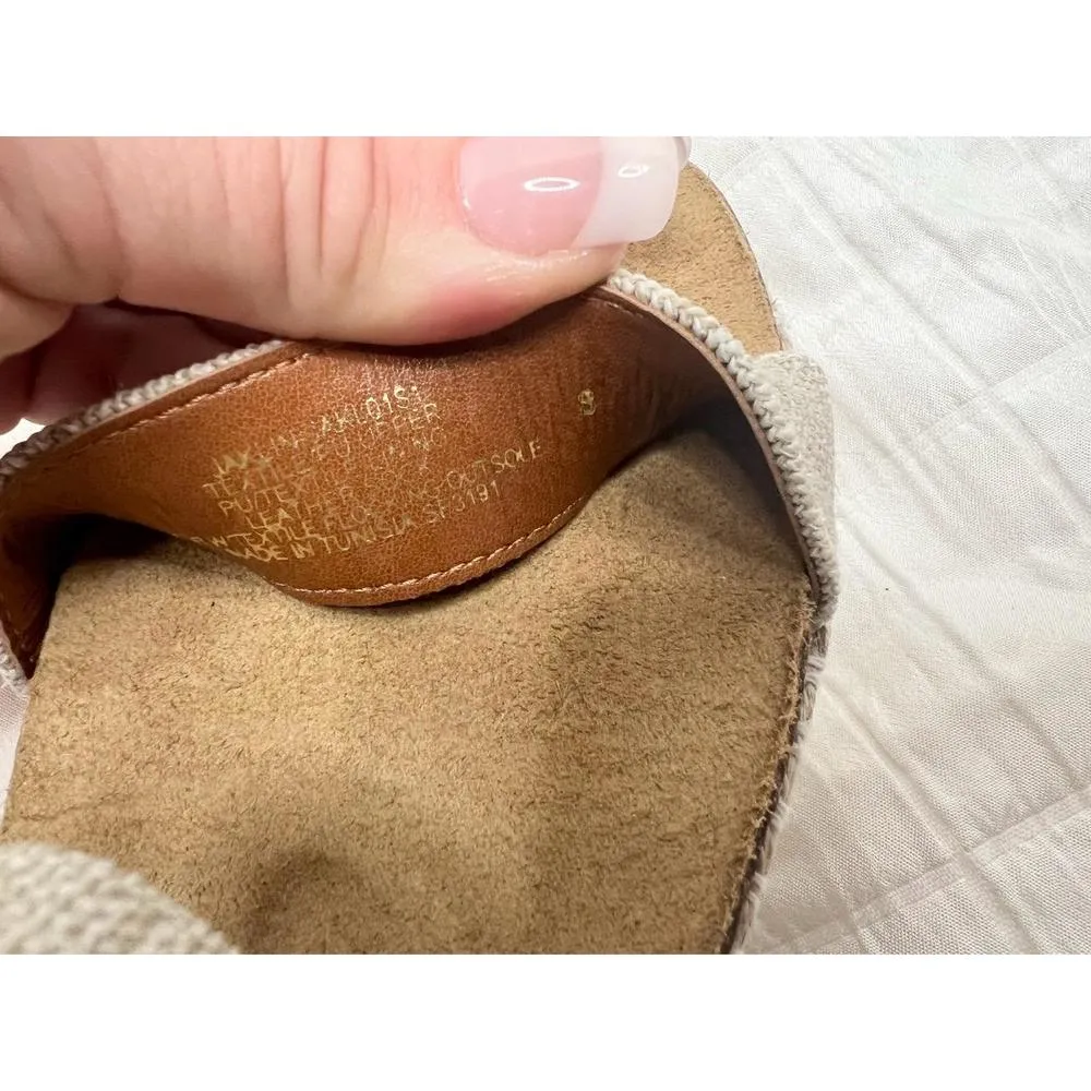 Steve Madden Jacklin Espadrille Brown Beige Open Toe Casual Sandals Size 8 - Image 7