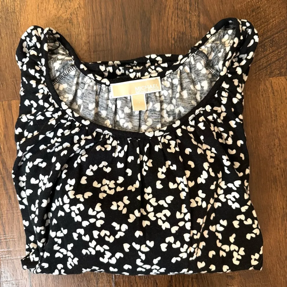 MICHAEL by  black & white hearts tips, plus size 1X - Image 5