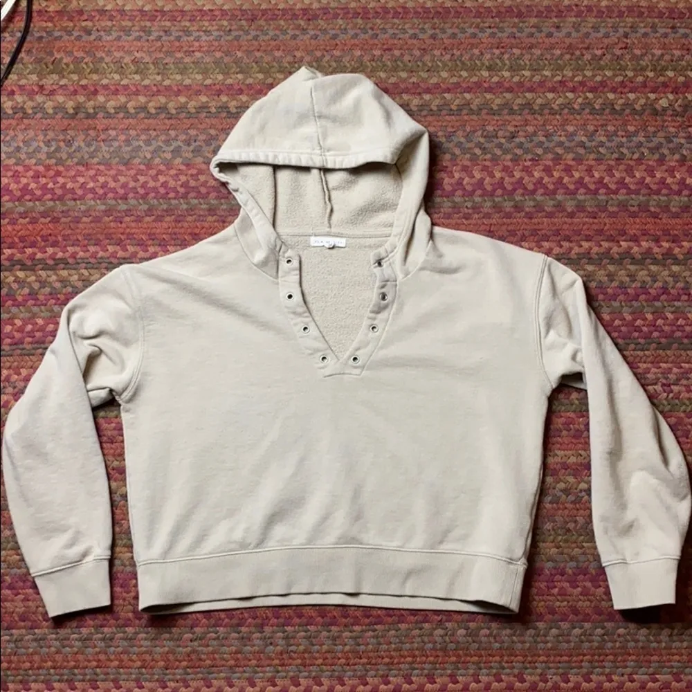LA Hearts CREAM TAN BASIC CROP  GROMMET HOODIE - Image 2