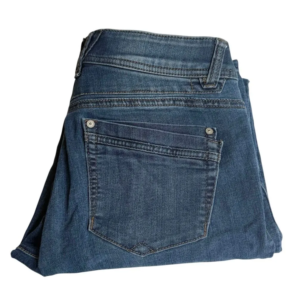 VTG Democracy STRETCH JEANS Womens SZ 6 Blue Denim 30x28 Skinny Jean Ab Solution - Image 6