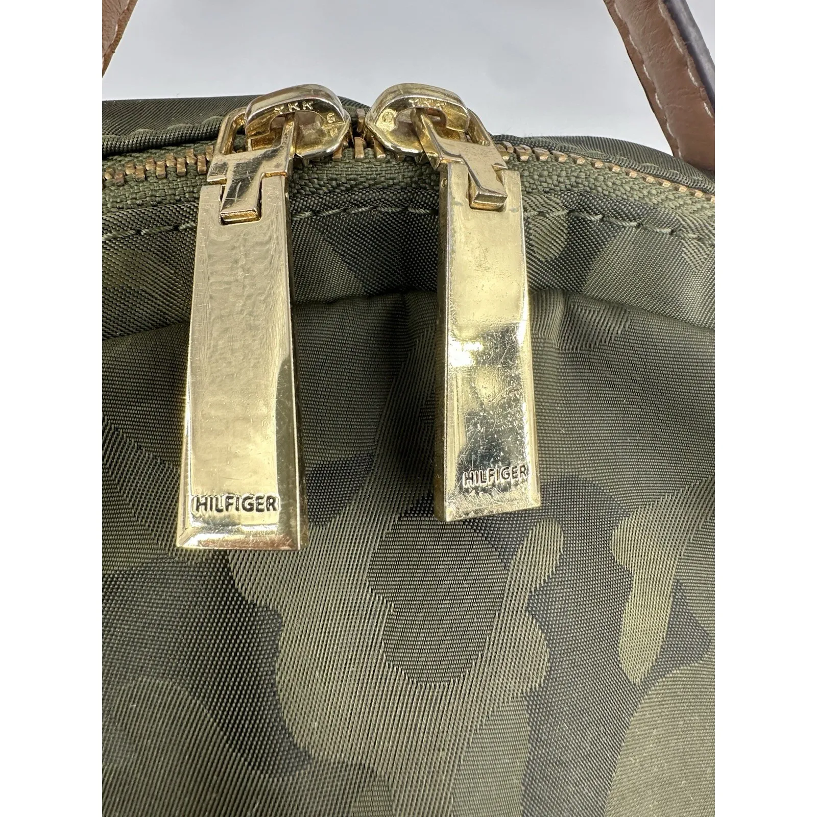 Tommy Hilfiger Women's Petite Backpack  Green Camo Green Multiple Pockets - Image 2