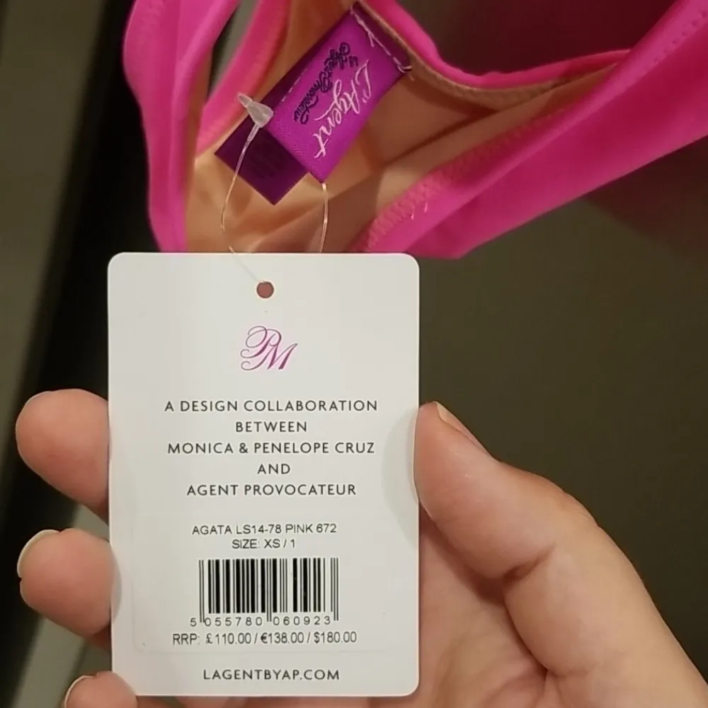 💕L'AGENT by AGENT PROVOCATEUR💕 Agata Swimsuit ~ Pink XS NWT Black - Image 16