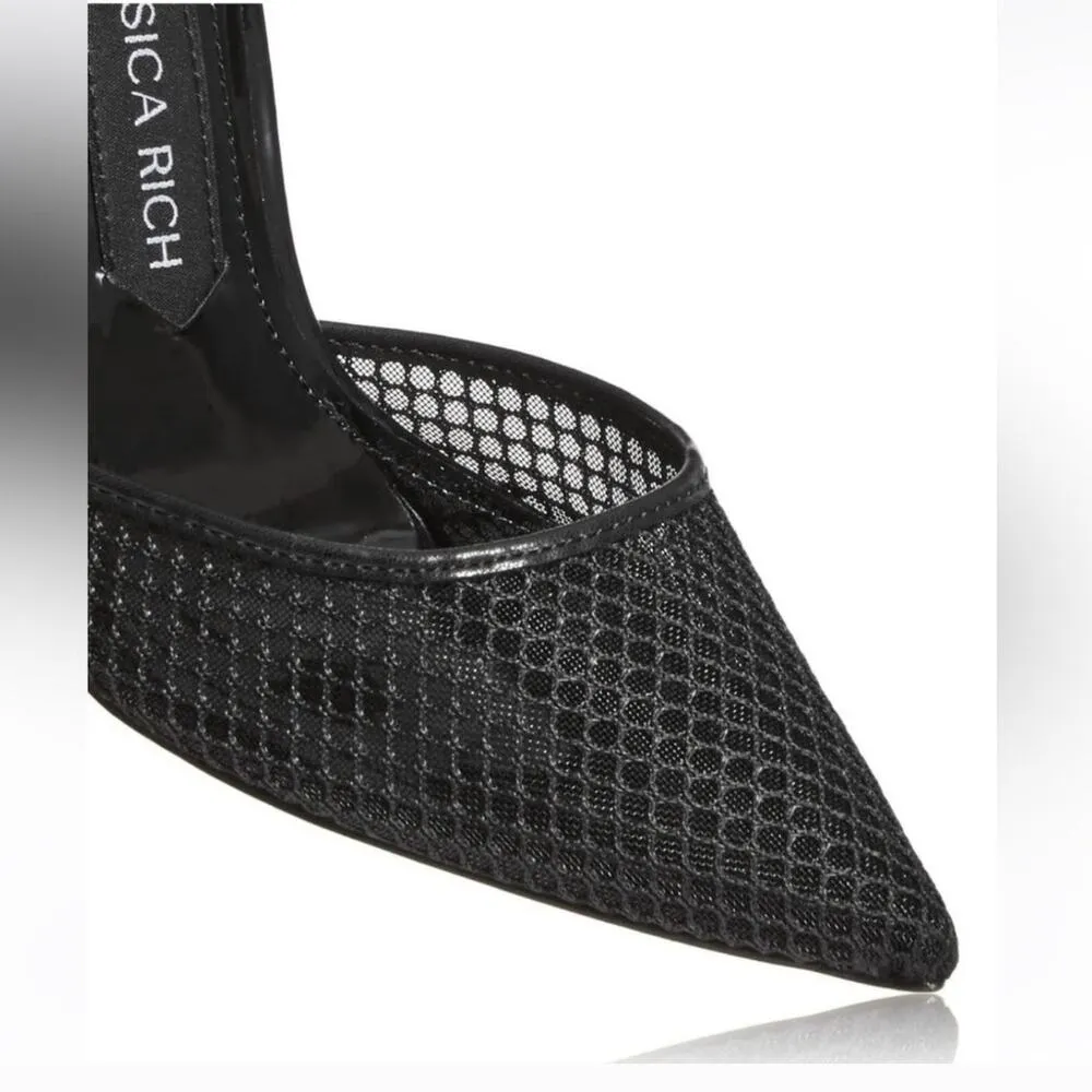 Jessica Rich Lace Up Pumps Women's 37 Black Pointed Toe Whimsygoth Shoes Sandals Size 6.5 - Image 13