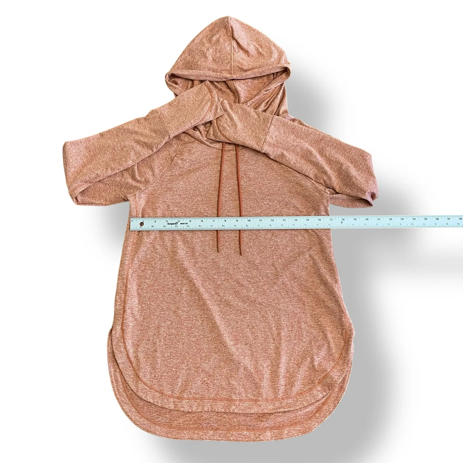 Athleta Uptempo Hoodie Sweatshirt‎ In Cameo Peach/ Etruscan Red Womens Size S - Image 4