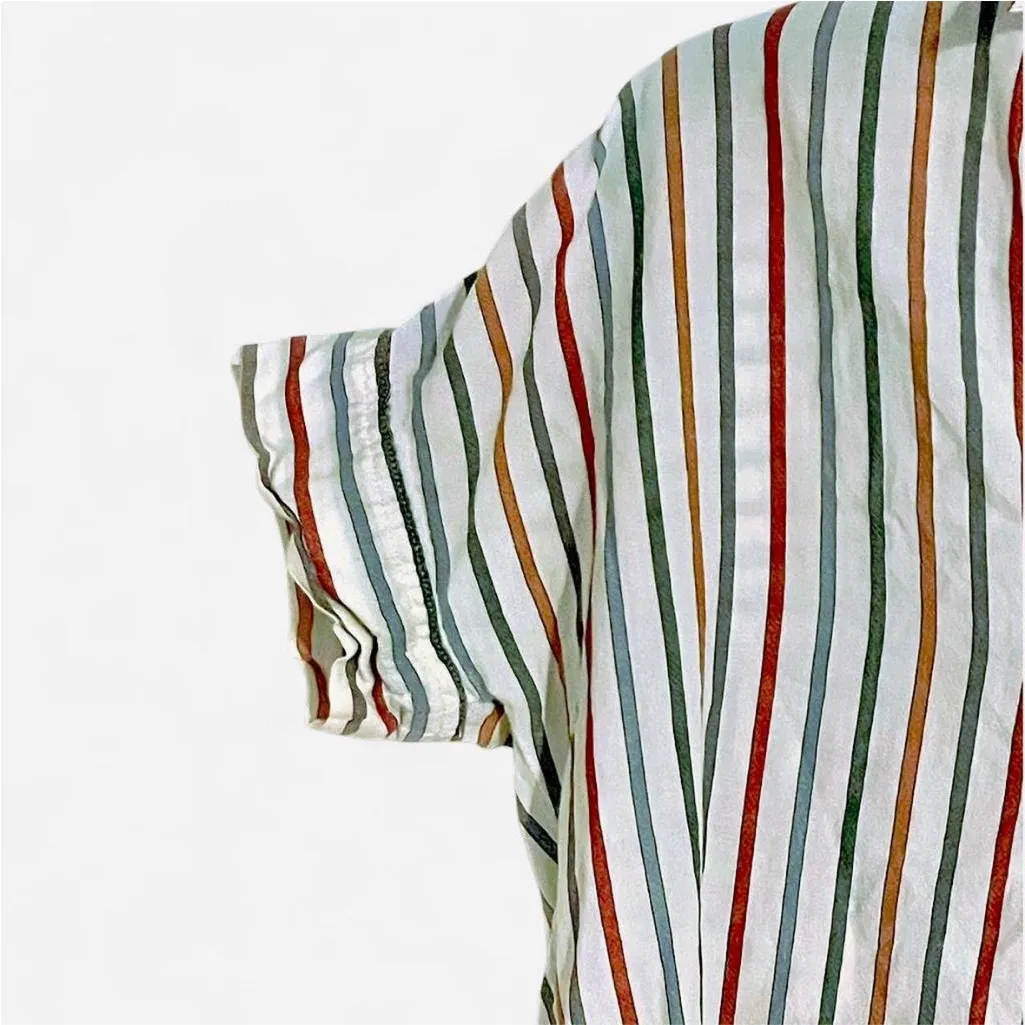 Madewell Women's 100% Cotton Striped Raglan Sleeve Top, Size XS, EUC - Image 4