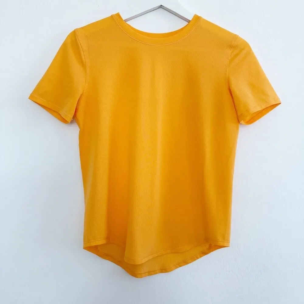 Lululemon High Neck Athletic Running‎ T-Shirt in Orange Mango Dream Gym Size 2 - Image 3
