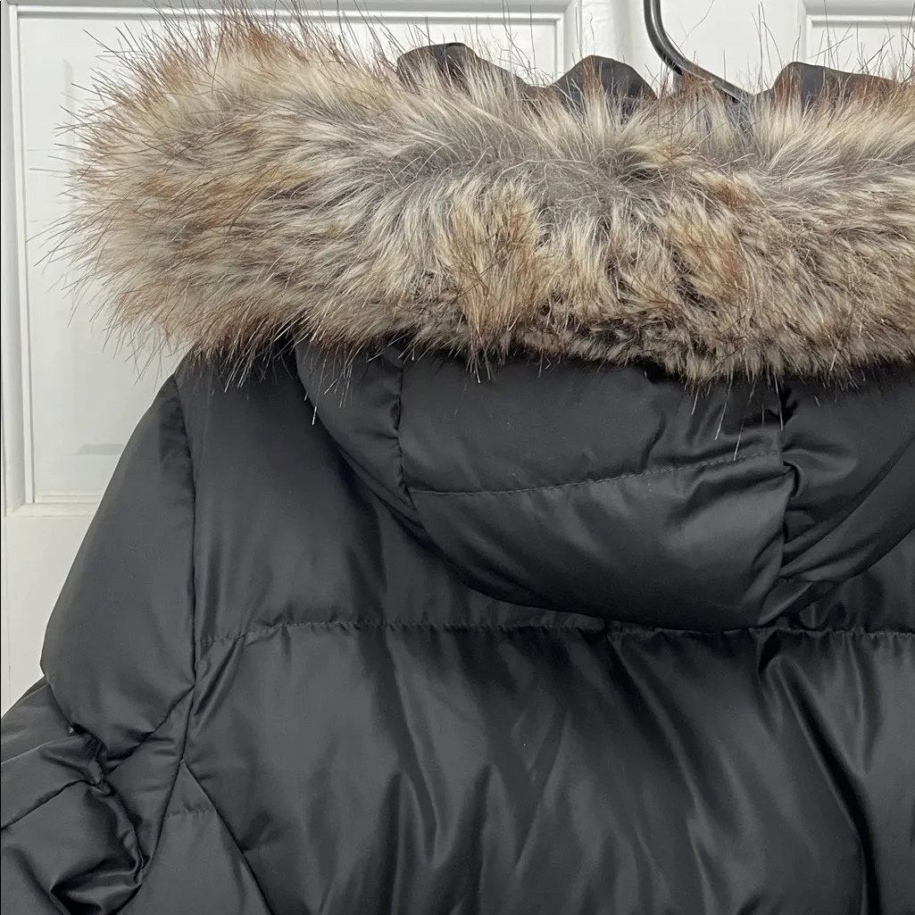 Eddie Bauer 80% Down Filled Black Puffer Parka Jacket - Size Large - Image 12