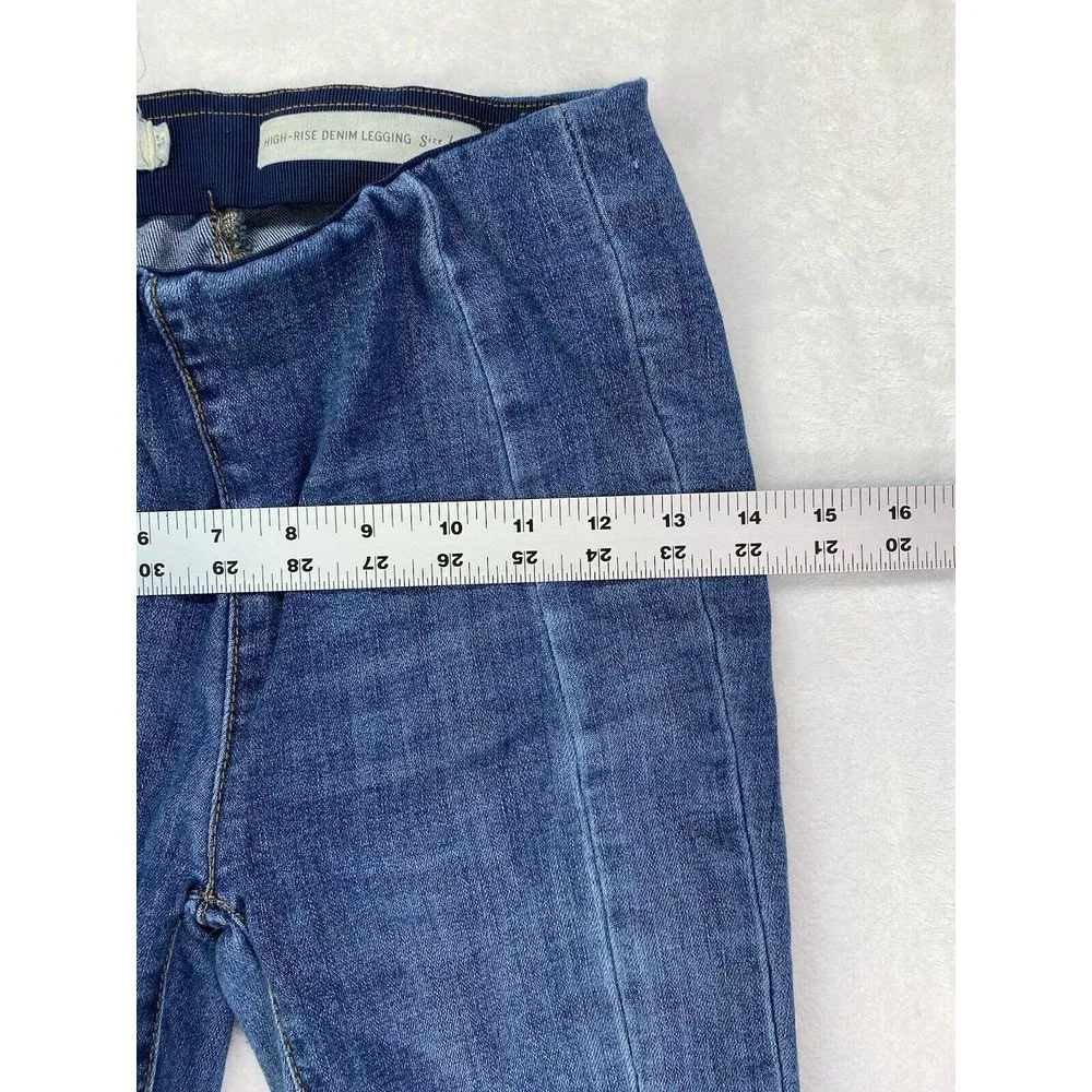 Pilcro And The Letterpress Jeans Womens 26 High-Rise Denim Legging‎ Blue Stretch - Image 3