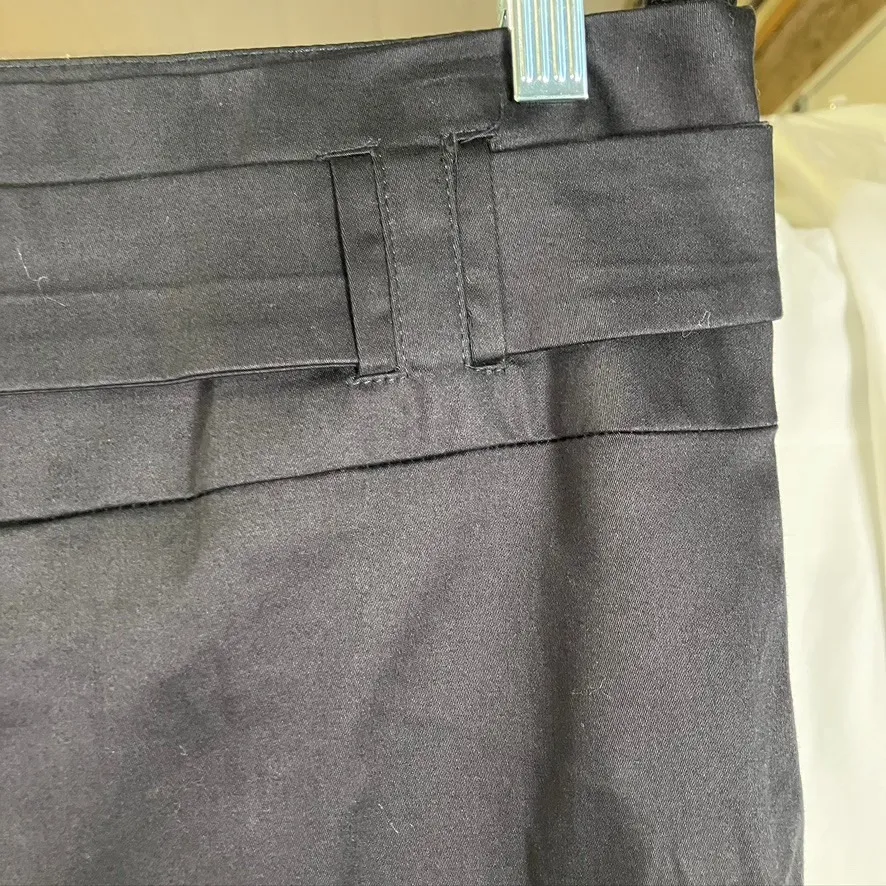 Promod Black Pencil Skirt Women's Size 42 EU Belted‎ Midi Career Office Classic - Image 2