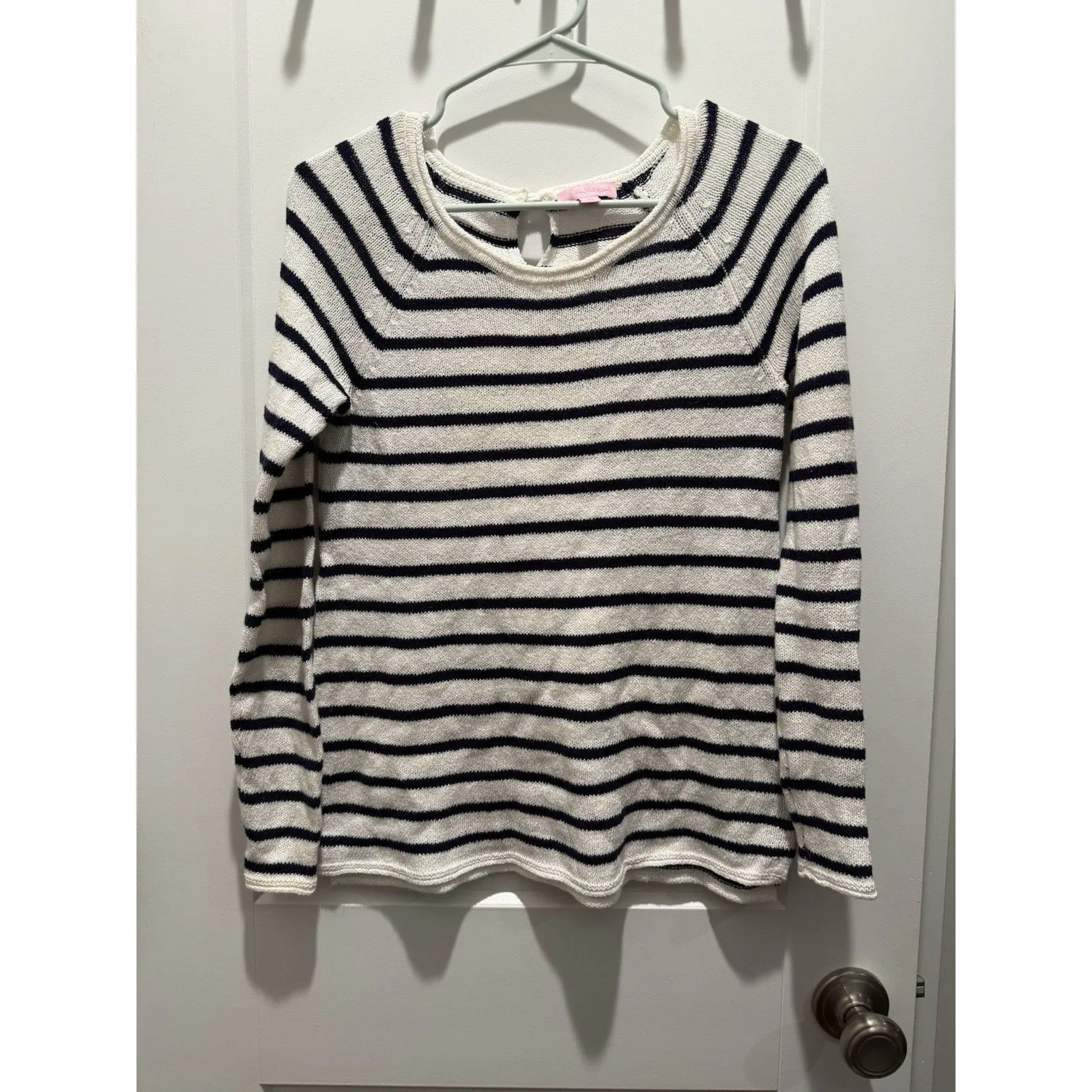 Lilly Pulitzer Sweater Size XS Nautical Quiet Luxury Beach Coastal Cotton - Image 2