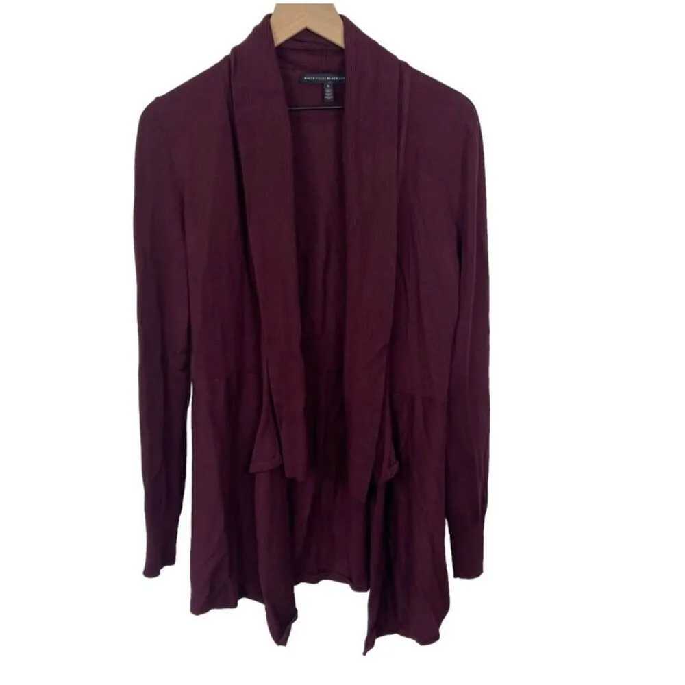✨White House Black Market Maroon Sz Small Cardi Sweater✨ - Image 3