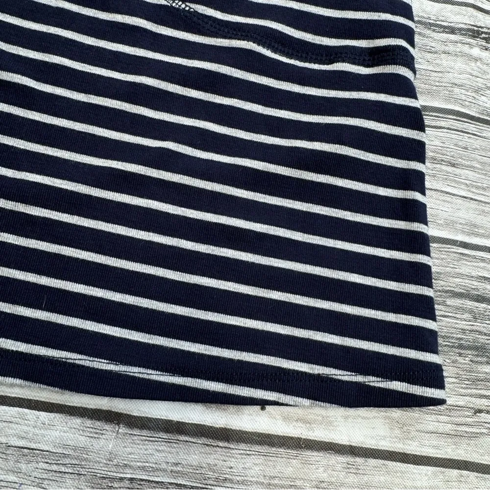 Athleta Women's A Line Tank Dress XS Extra Small Dark Navy Blue Grey Gray Stripe - Image 6