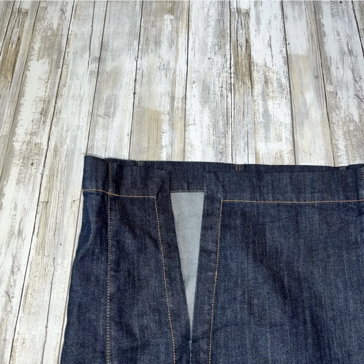 White House Black Market Dark Wash Denim Pencil Skirt •8 - Image 2