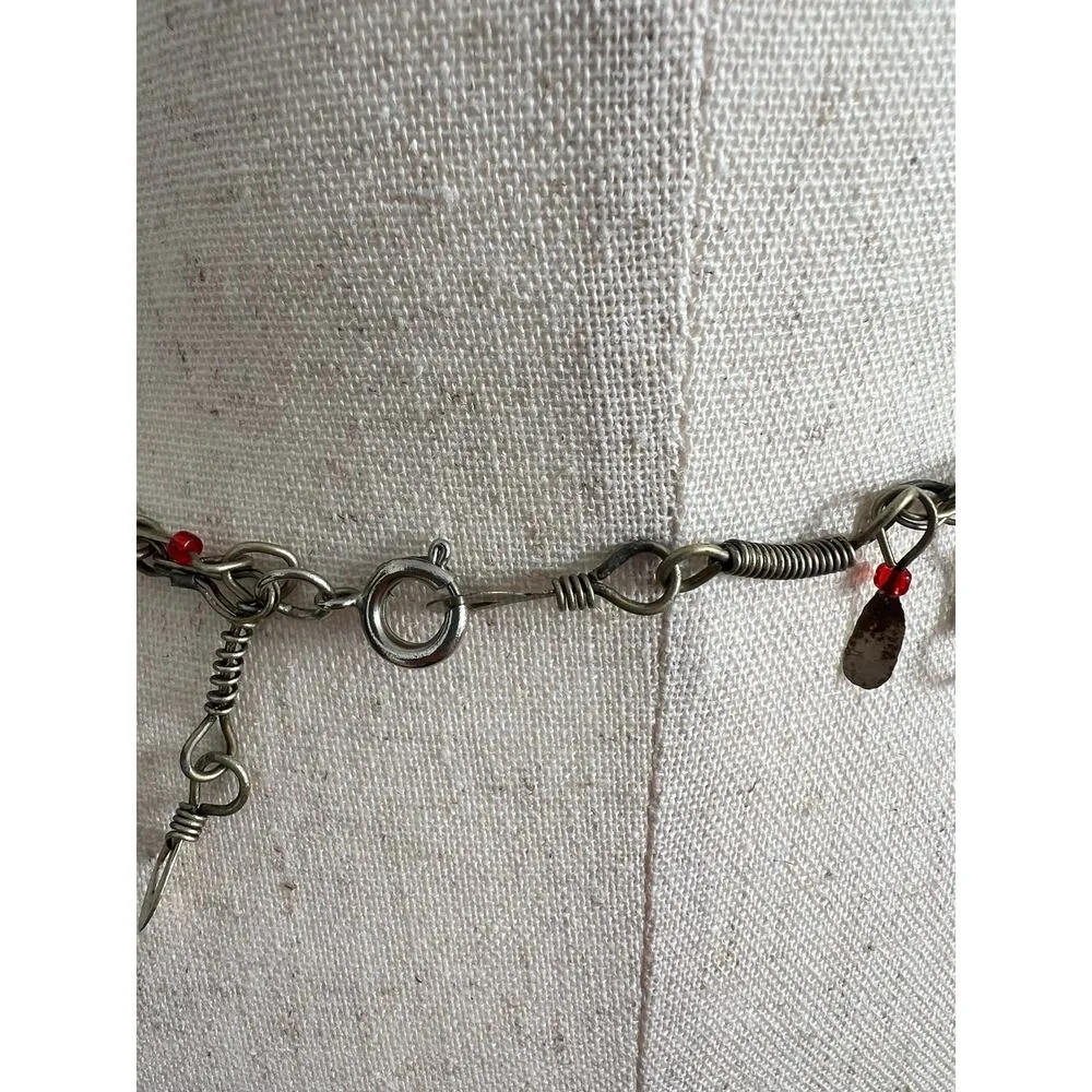 Artisan Crafted Vintage Watermelon Charm Necklace Red - Image 5