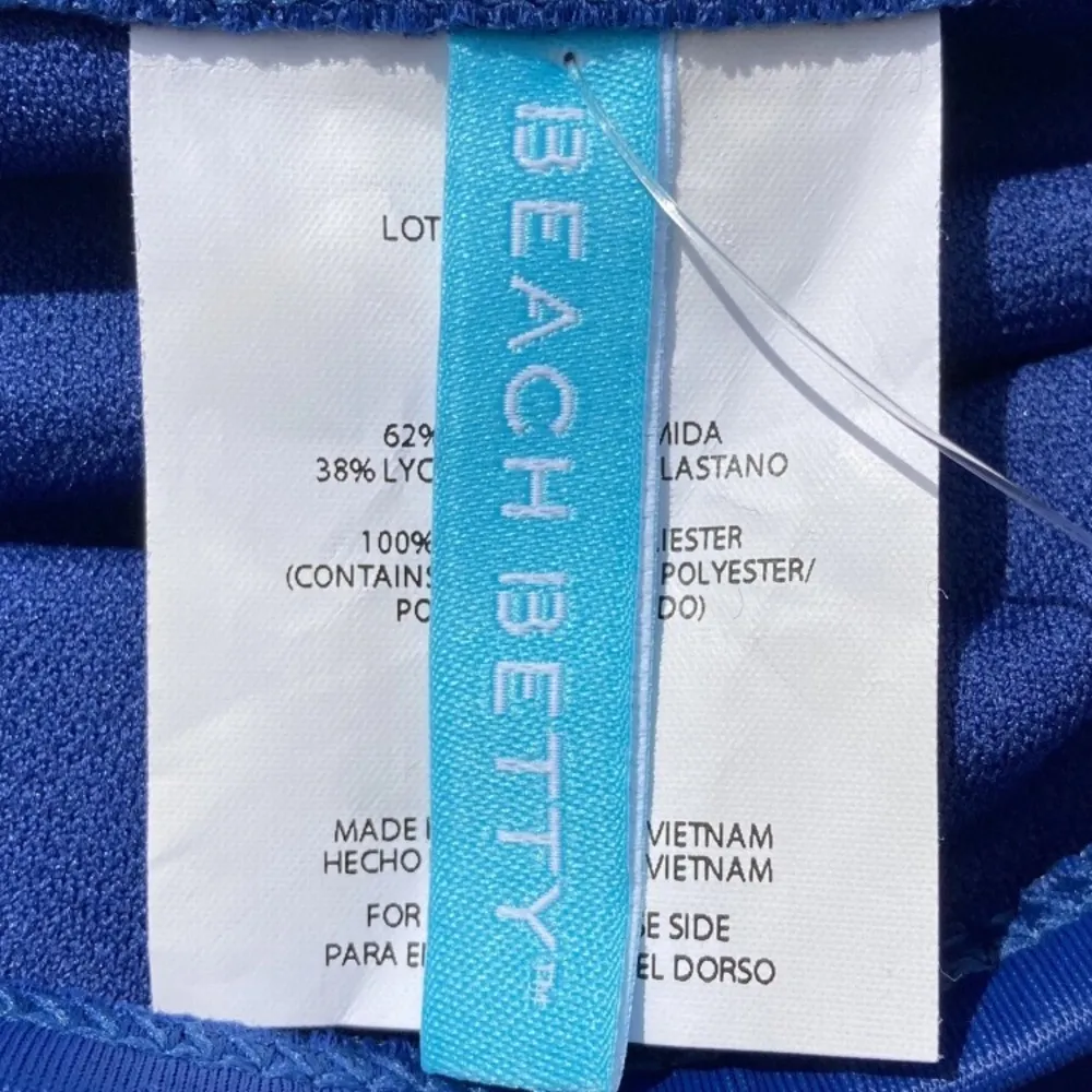 Beach Betty By Miracle Brands Bikini Bottom Medium Slimming Control Blue New - Image 8