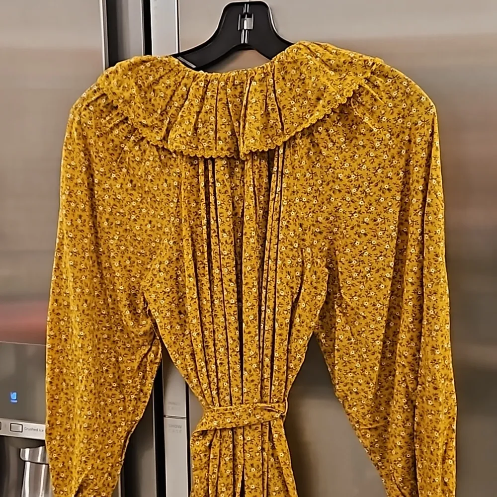 💕DOEN💕 Rory Dress ~ Peter Pan Collar Sunsoaked Foothills Floral Print XXS NWOT Yellow - Image 14