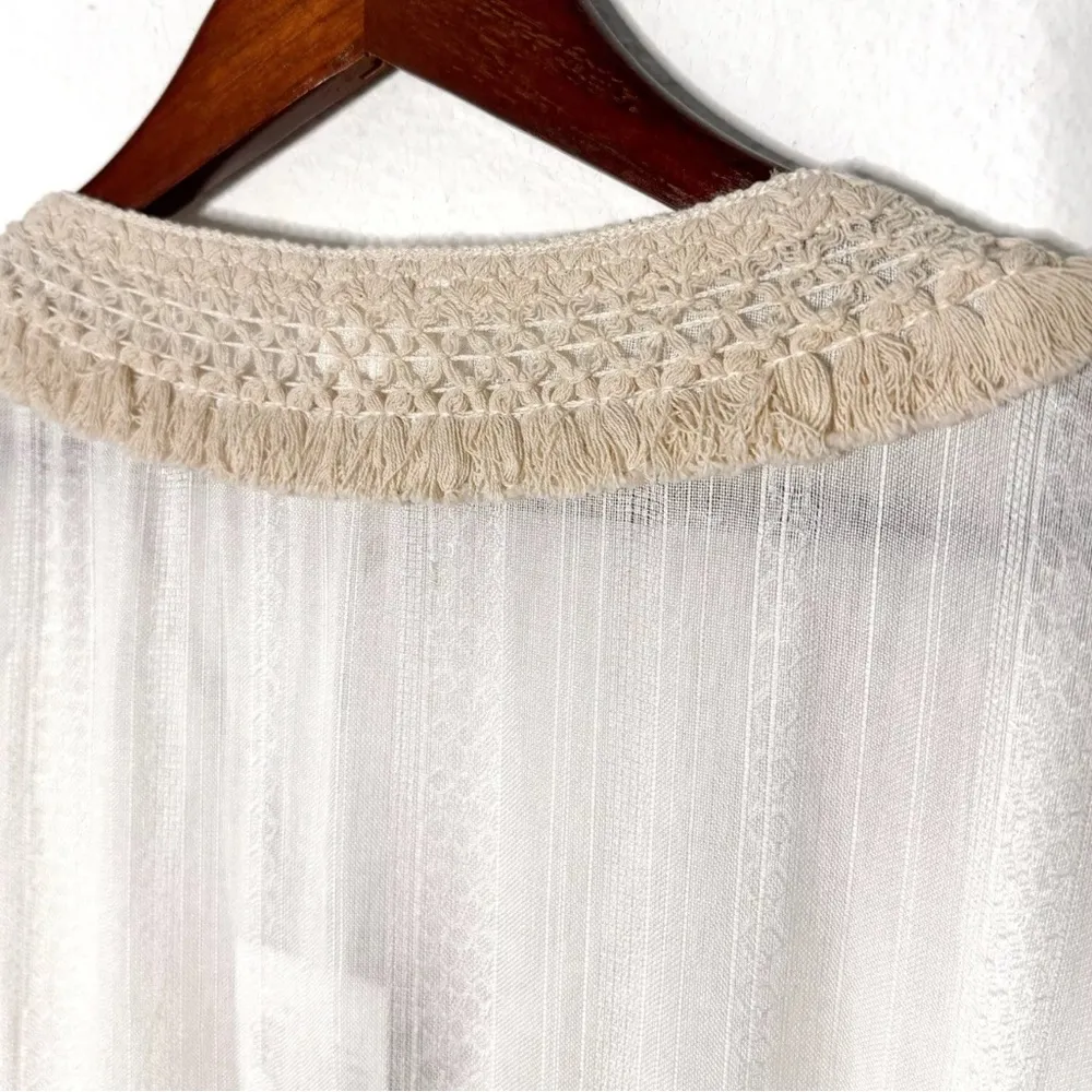 Anthropologie Surf Gypsy bohemian boho crochet swimsuit cover up tunic size M - Image 9