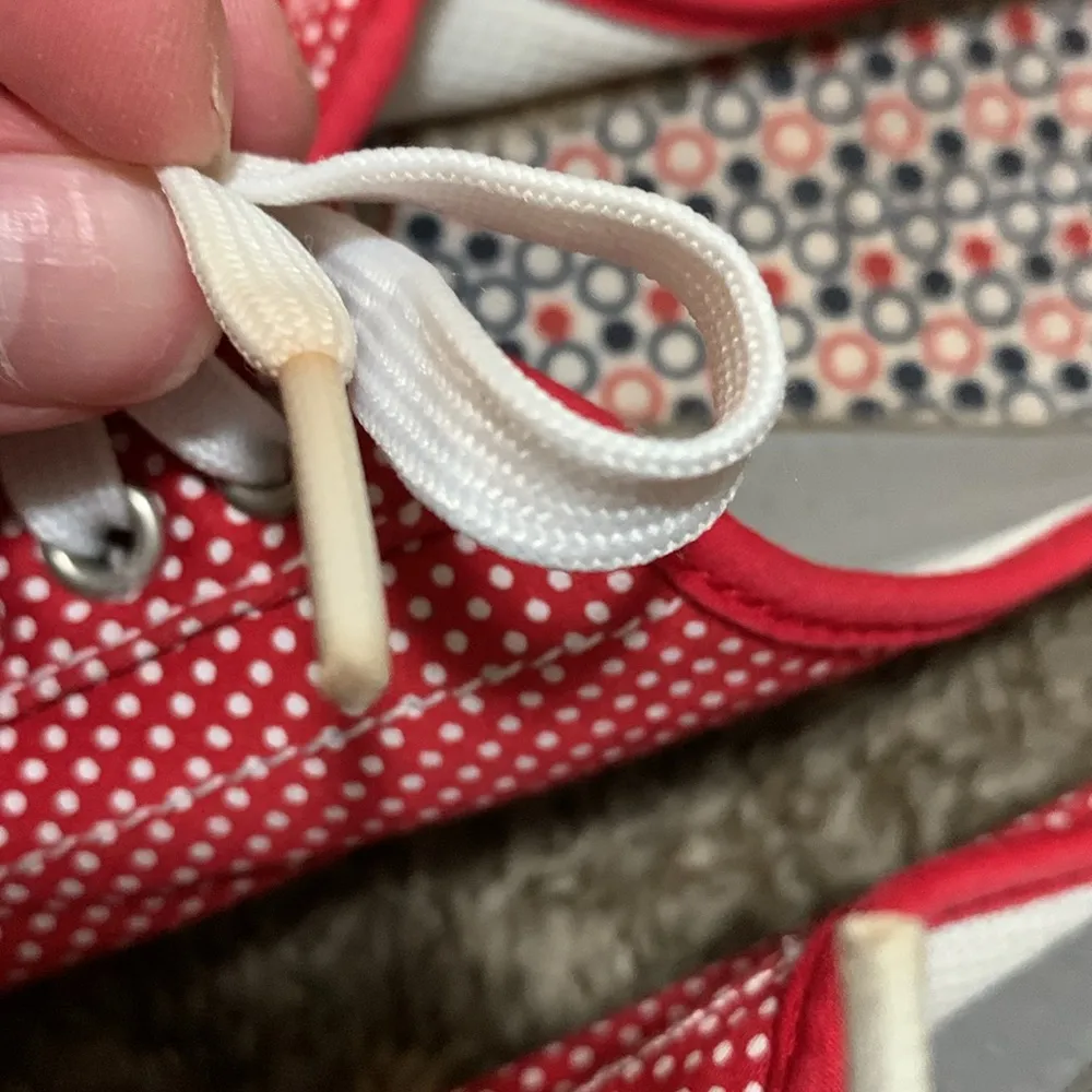 Keds Mules red and white polka dots backless tennis shoe women size 7.5 - Image 6