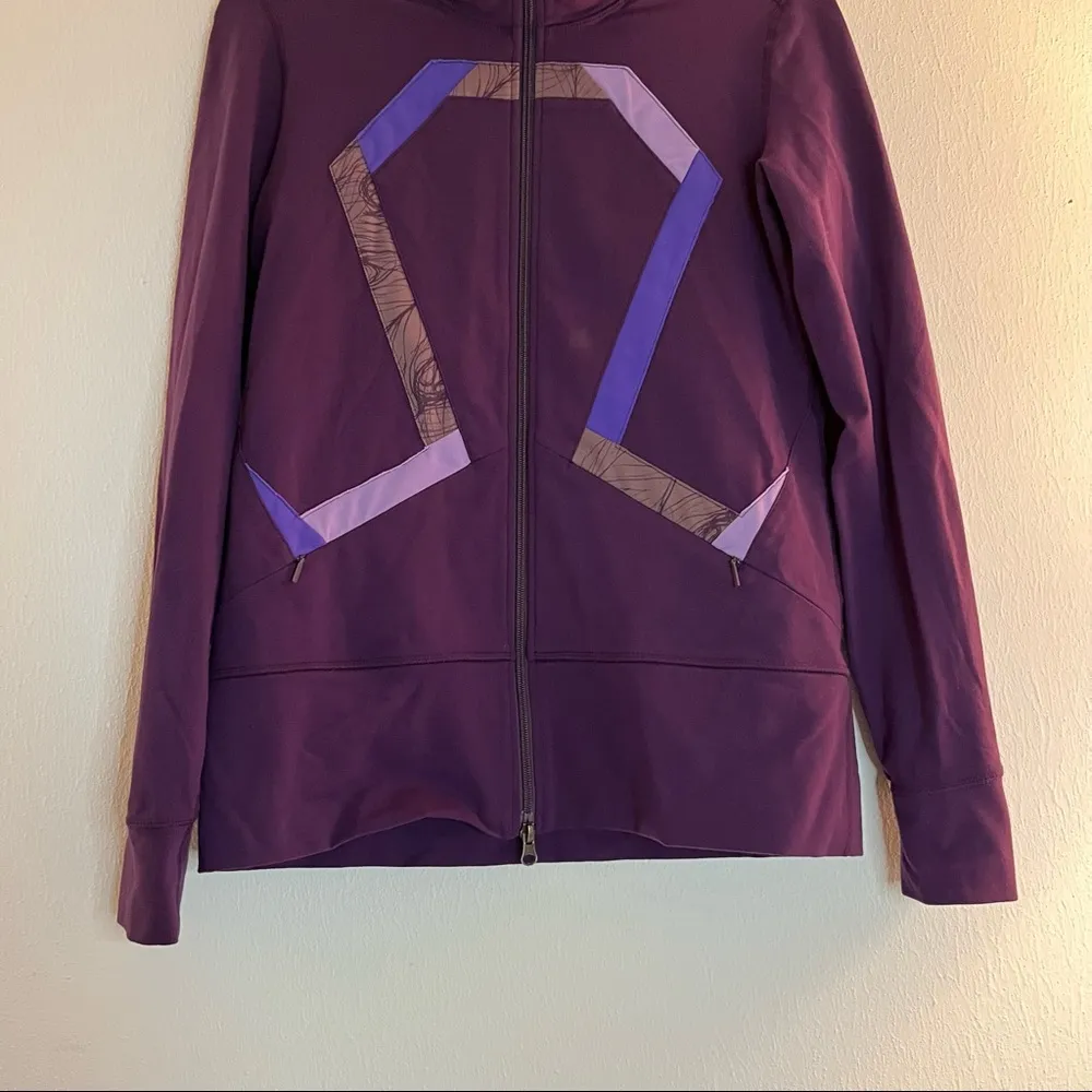 Lululemon Origami Jacket Full Zip Plum Purple Luon Jacket Sz 8 EUC RARE HTF - Image 3