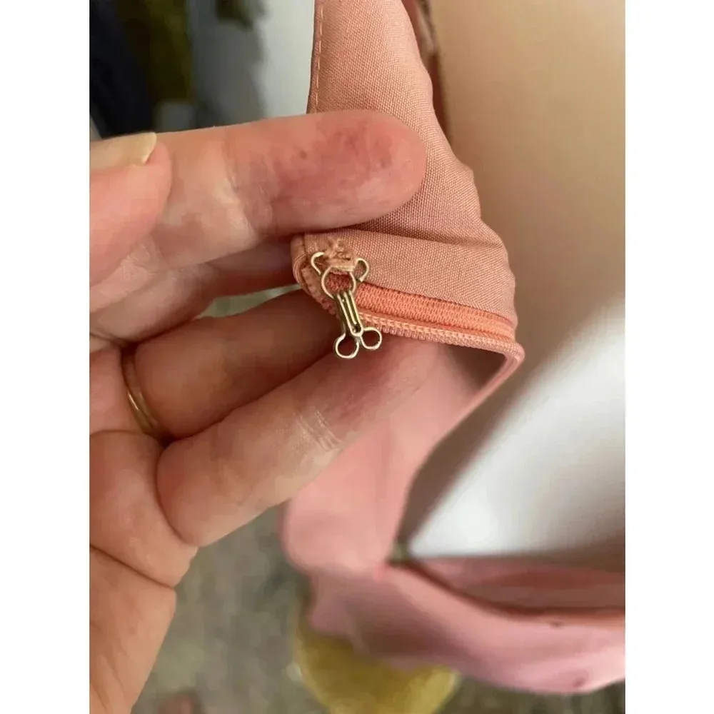 Showpo Dazzling Lights‎ Cowl Drape MIDI Dress Pink Peach Satin Size 6 US 0209 - Image 11