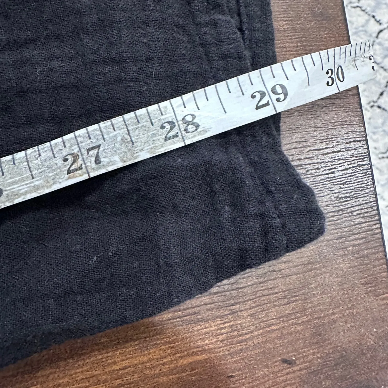 Quince Organic Cotton Gauze Wide Leg Pants Black Size L Hi Rise - Image 10