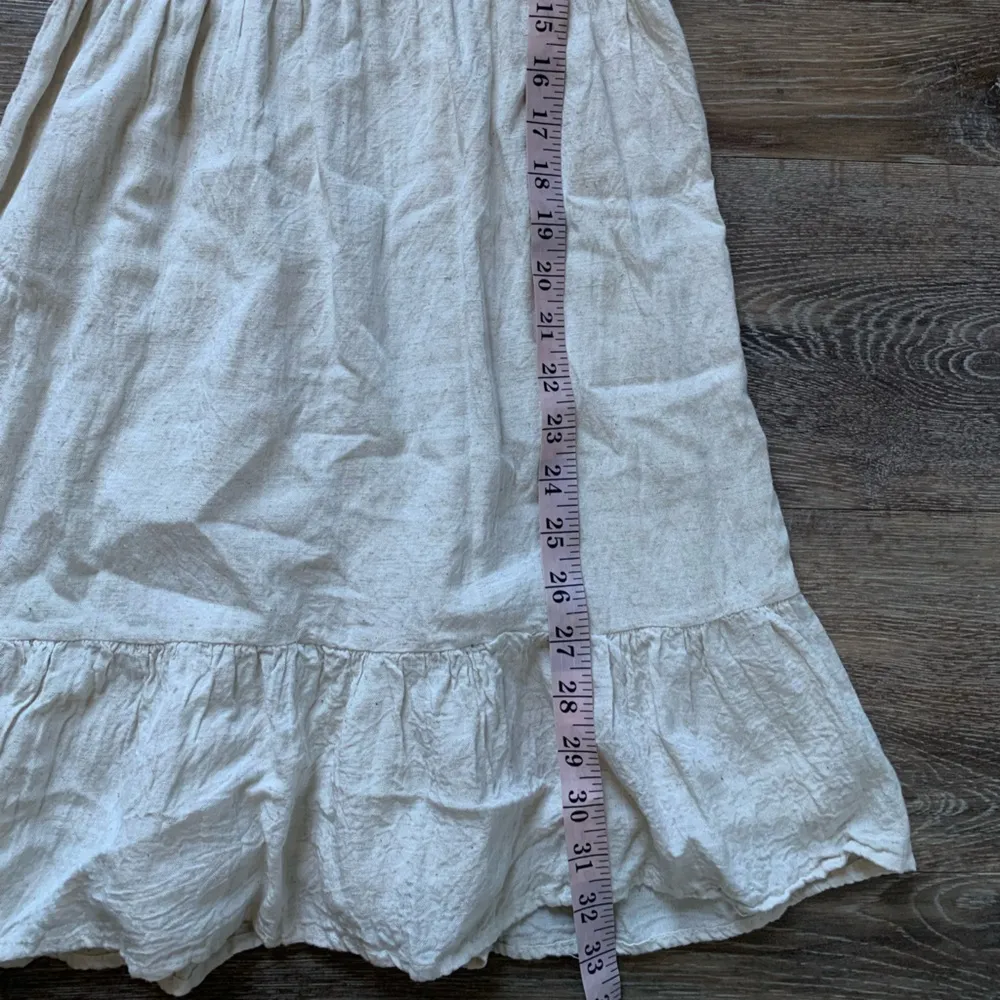 Sim & Sam Cream Linen Blend Mini Dress S - Image 4