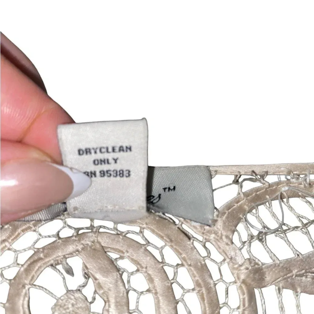 soulmates champagne Hand crafted silk ribbon beaded 3 Piece Evening Gown MOB MOG Tan Size M - Image 14