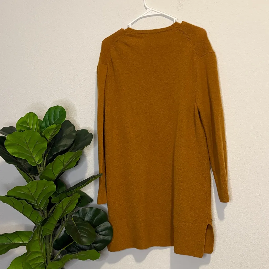Madewell mustard colored Long Sleeve Open Front Cardigan Medium - Image 5