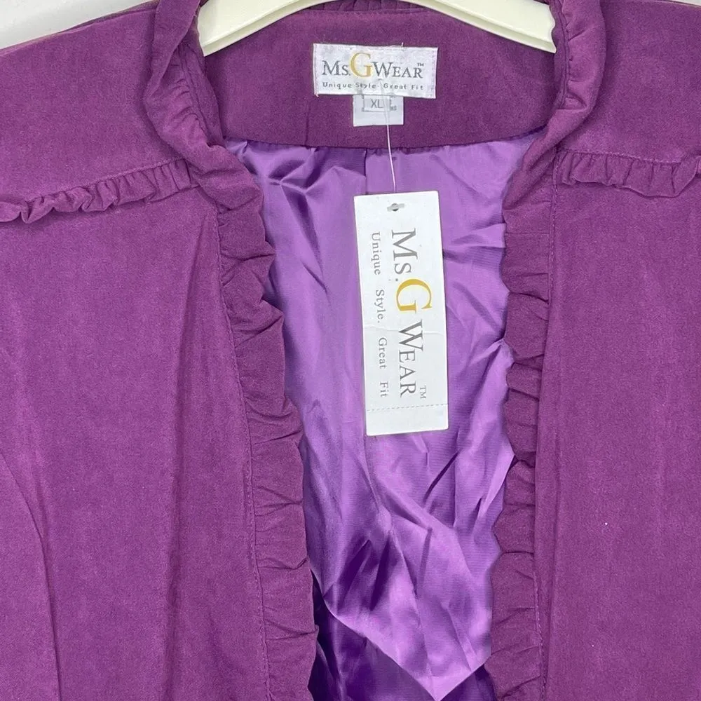 Vintage Ms. G Wear Jacket Purple nwt Size XL - Image 9