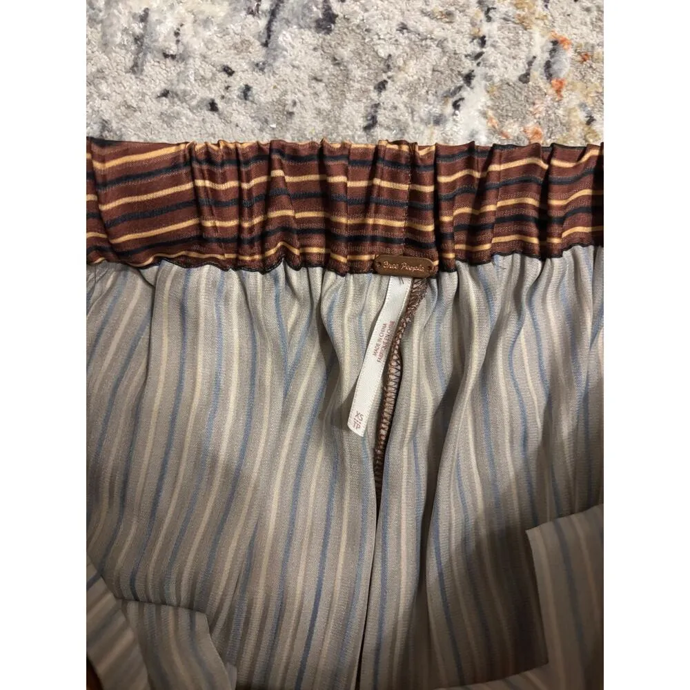 Free People Adele Striped Wide Leg Satin Pants - Image 7