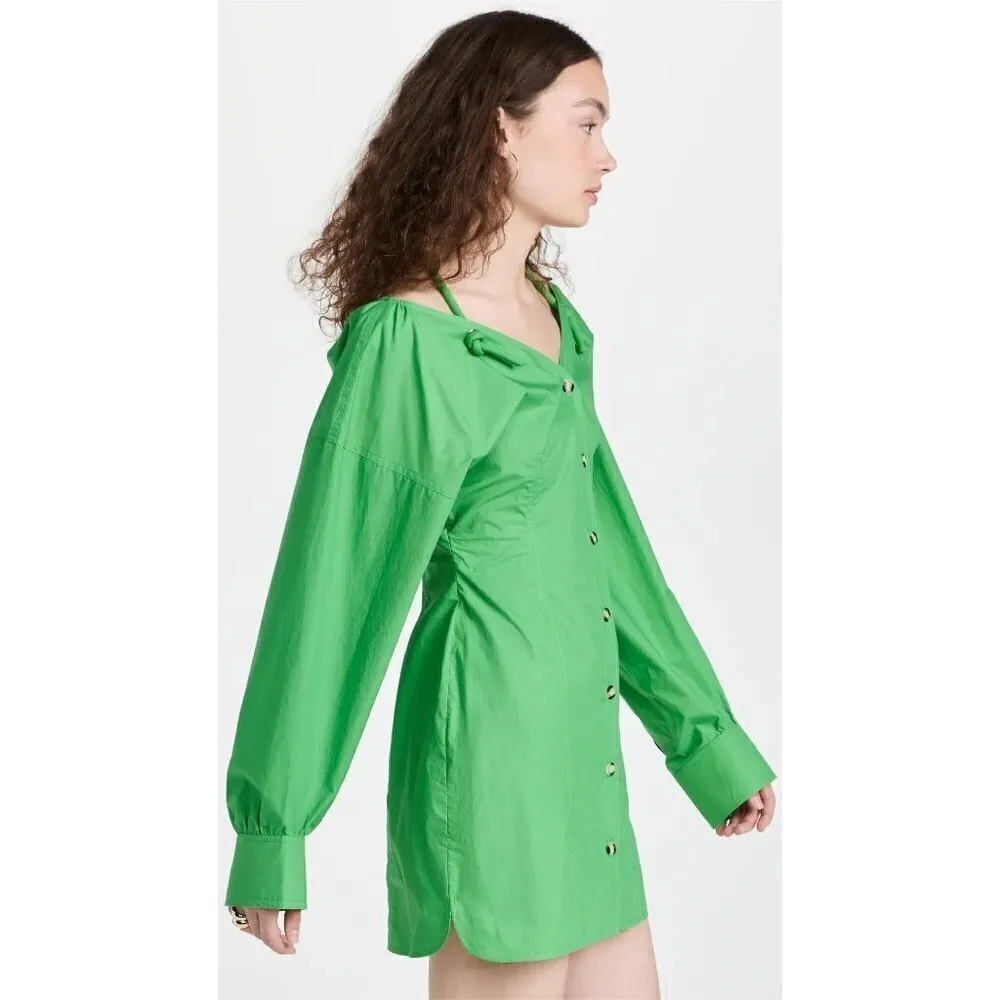 Nanushka Alyssa Dress in Green Womens Shirtdress Mini - Image 14