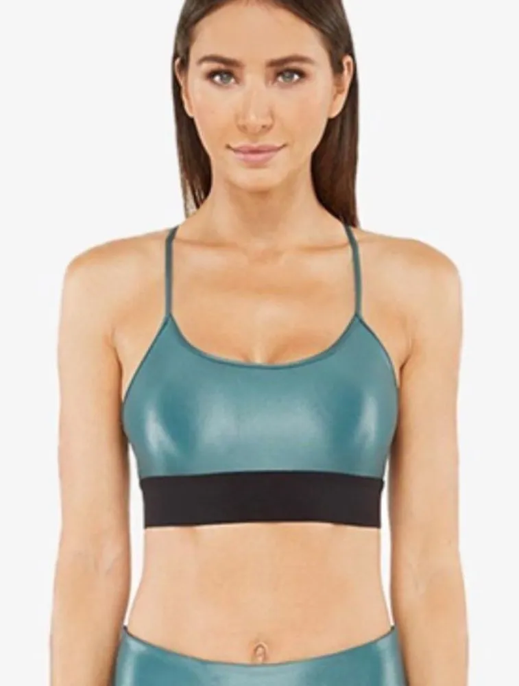 Koral Sweeper Infinity Sports Bra in Palace Teal Green- Size Small - Image 1