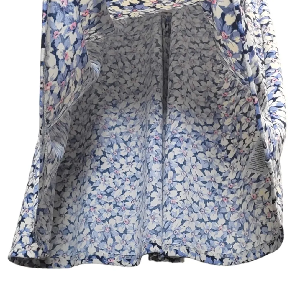 Ralph Lauren Black Label Floral Print Surplice Stretch Jersey Dress in Purple - Image 9