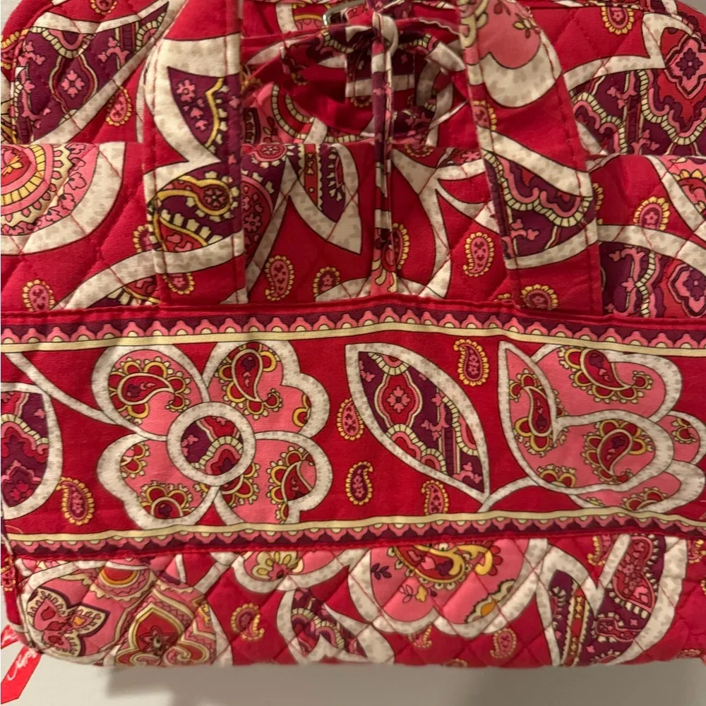 Vera Bradley Pink Floral Hanging Organizer Folding Travel Cosmetic Bag Zippers J - Image 6