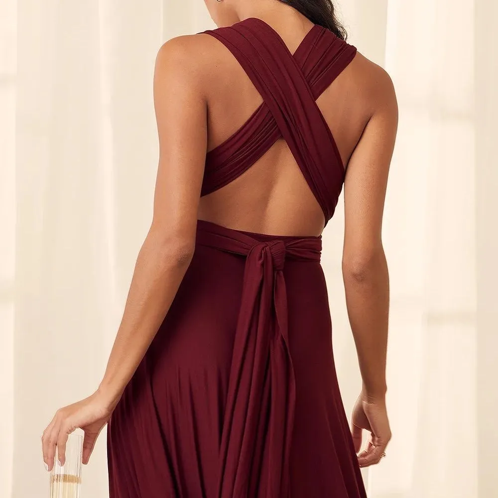 Lulus convertible tricks of the trades bridesmaid maxi dress wedding guest small - Image 6