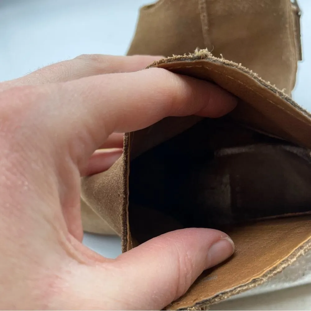 Dolce Vita Tan Suede Leather Ankle Boots 6.5 Western Cowboy Booties Fall Casual - Image 8