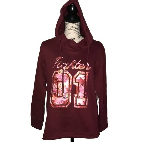 BREAST CANCER AWARENESS FIGHTER 01 GRAPHIC HOODIE SMALL - Image 12