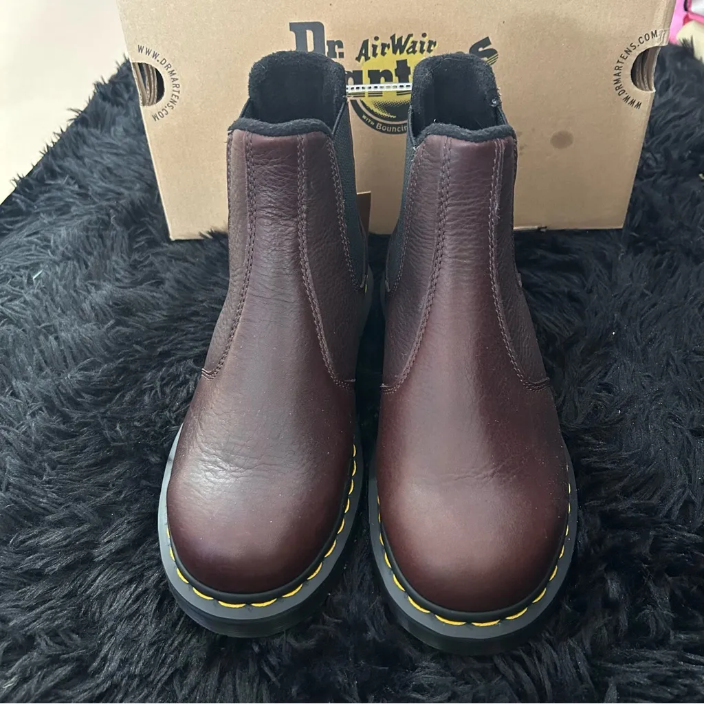 DR MARTENS 2976 brown leather ankle Chelsea boots booties shoes women’s 7 new - Image 7