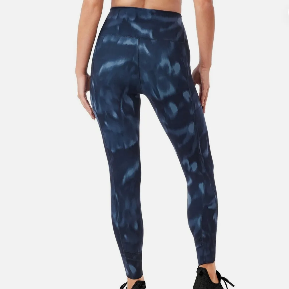 Women's Blue Patterned Leggings Size L - Image 2