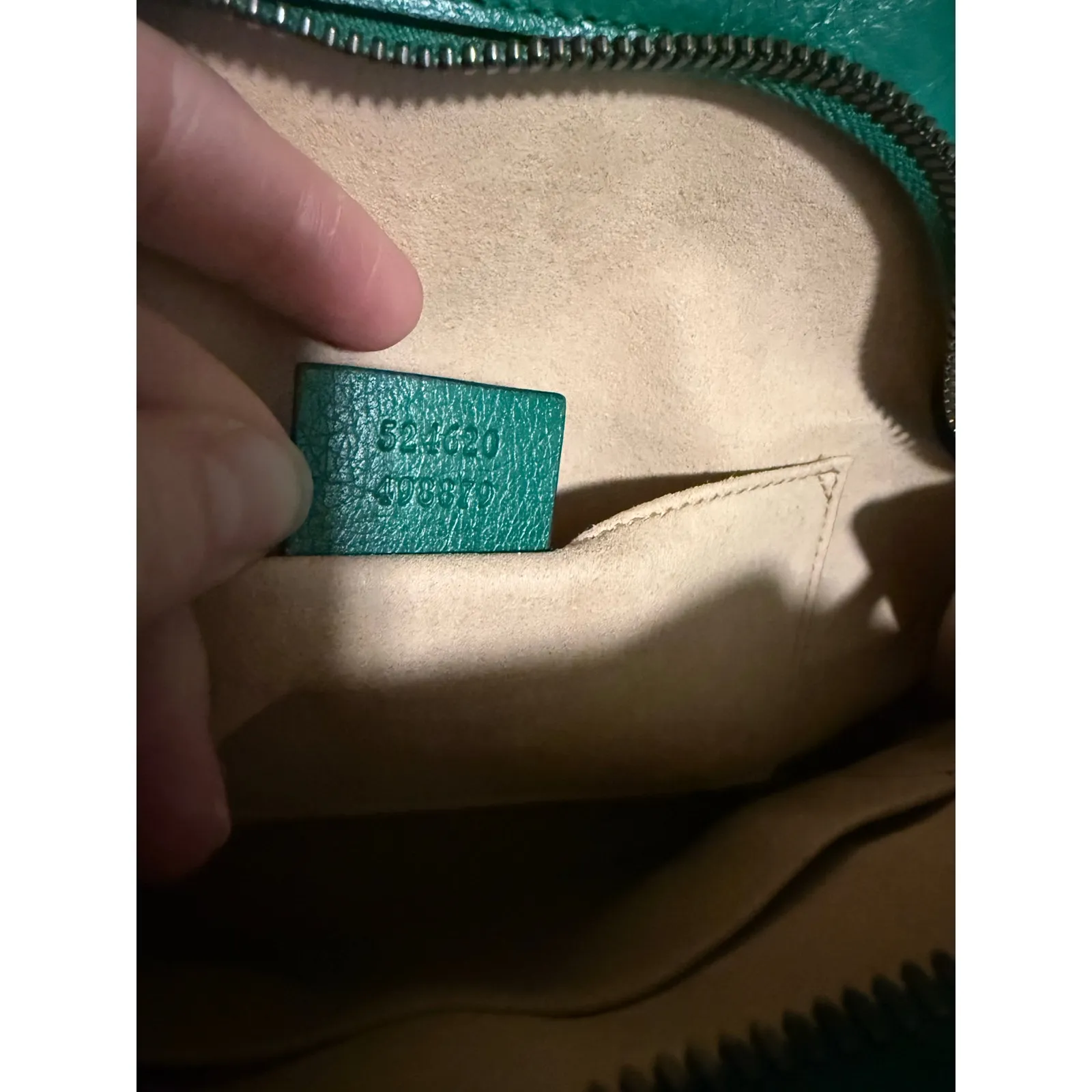 $2316 Gucci Marmot Rebelle Feline Bag Small - Emerald Green - Image 10