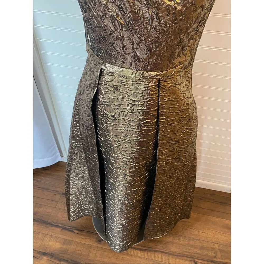 Antonio Melani Bridgett Jacquard One Shoulder Asymmetrical A-Line Dress - Image 3