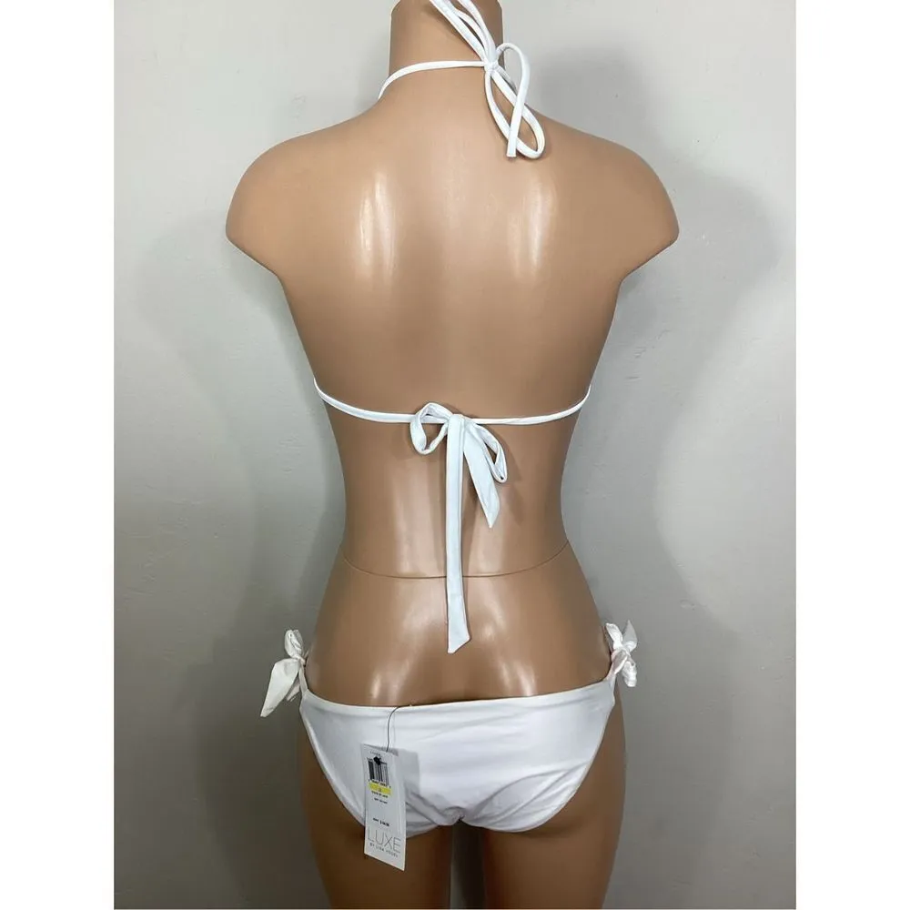 New. LUXE white lace bikini. Medium. Retails $149 - Image 3