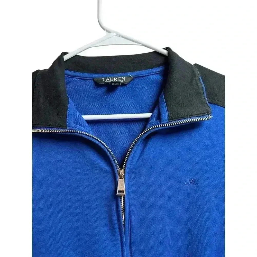 Lauren Ralph Lauren Color Block Zip Front Cotton-Blend Jacket Medium - Image 4