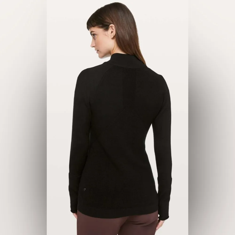 NWT Lululemon Time To Thrive Sweater Jacket in Black Size 8 - Image 4